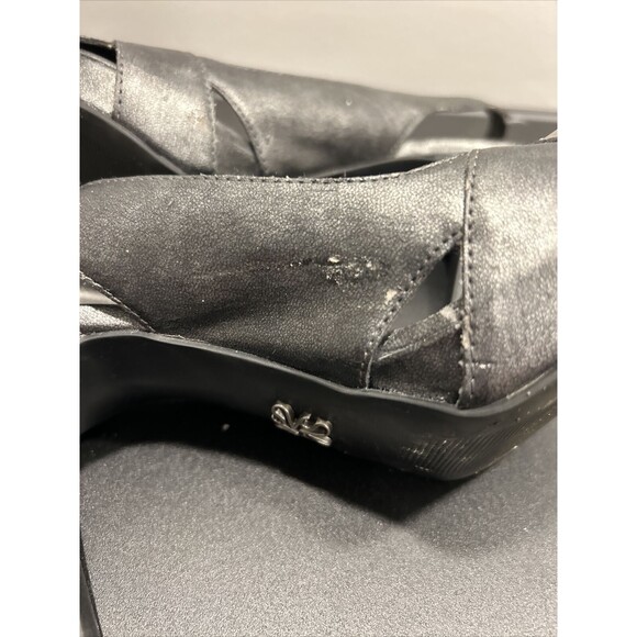 Simply Vera Wang Womens Cicely Size 7 Gray Slip On Peep Toe Slingback Heels Flaw - Picture 9 of 11